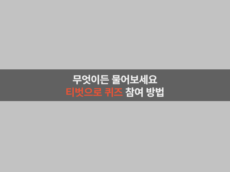 무엇이든 물어보세요 티벗 퀴즈 대표 이미지